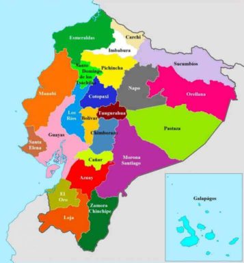 Ecuador Mapa Provincias