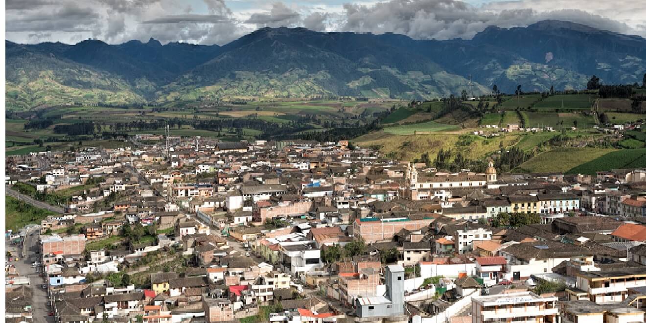 Panoramic view of San Gabriel. Carchi. Andes. Ecuador