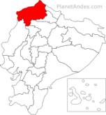 Esmeraldas province location.